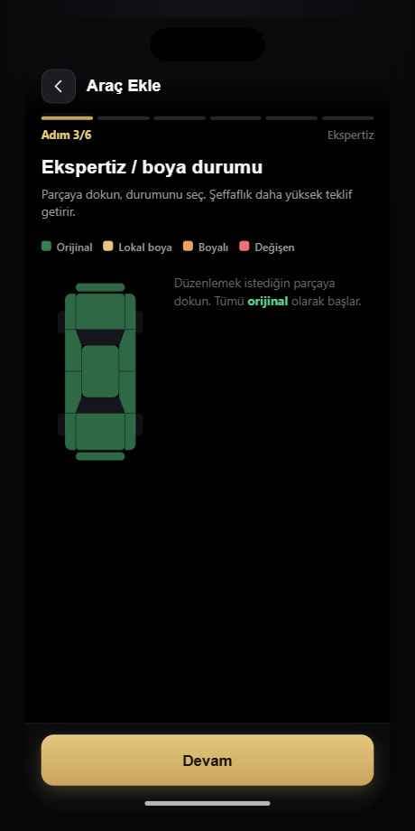 İlan oluşturma sihirbazı: ekspertiz beyanı adımı